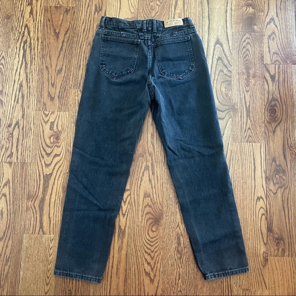 Vintage Lee Rider Jeans Black Faded High Rise Size 28 W